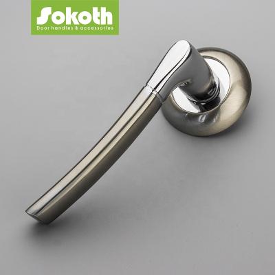 China Good Plating Polished UK Market Modern Interior Entrance Door Lever Handles for sale