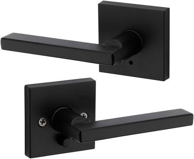 China Passage Bedroom Style Lever Handle Modern Black Square American Door Lock for sale