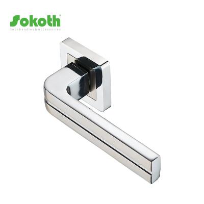 China Cheap good plating Indonesia Africamarket interior door handle economic aluminum doorhandleon zinc rose for sale