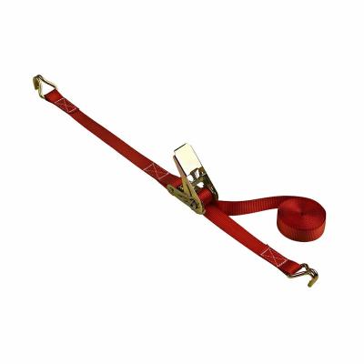 China Cargo Safety 1 Inch Ratchet Tie Down Strap With 2 Hooks Options Heavy Cargo Carrying With 4 Packs for sale