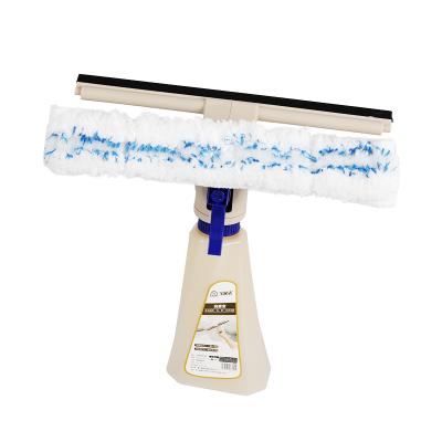 China Squegee Window Viable 150ml Microfiber 22cm White And Blue Head With Plastic Bottle Spray Squeegee for sale