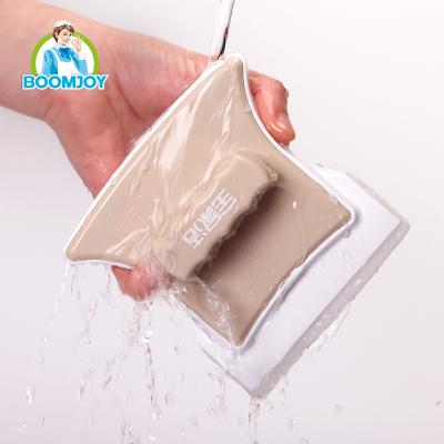 China Boomjoy Sustainable Window Washer Magnetic Double Faced Glass Wiper With Rubber Squeegee for sale