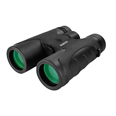 China Bak4 10x42 HD Binoculars Telescope Compact Bak-4 Roof Prism Green Film Binoculars Portable For Hiking for sale