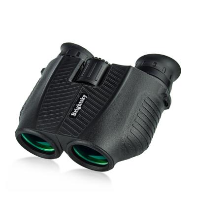 China Portable 12x25 TELESCOPE Binoculars Porro Prism FMC Green Compact Binocular For Adults Expanding Travel for sale