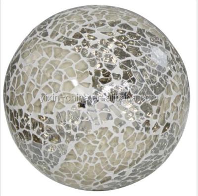 China The same garden decoration color different size handwork mosaic glass ball for sale