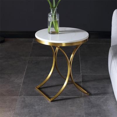 China High quality marble side table with stainless steel legs for sale