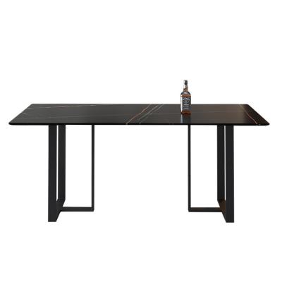 China (Other) New Design Adjustable Rock Panel Set Dining Table 1+6 Dining Chairs And Table for sale