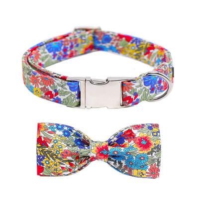 China Sustainable Soft Comfy Dog Collar Bowtie Dog Collar With Metal Buckle for sale