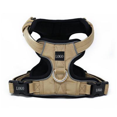 China Padded Durable Tactical Adjustable Front Clip No Pull Dog Harness Training for sale