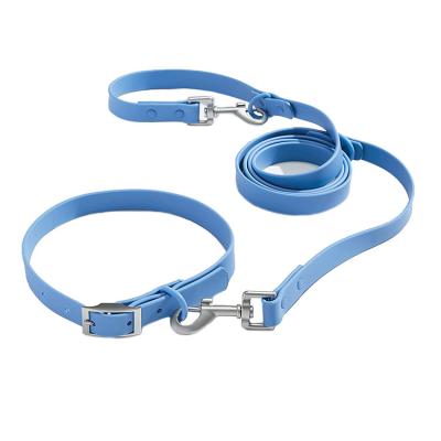 China Viable New Design Adjustable Strong Multifunctional PVC Hunting Dog Collar Rubber Coated Waterproof Leash for sale