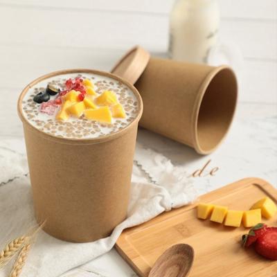 China Biodegradable Disposable Custom Paper Bowl Take Away Brown Paper Bowl Wraps Fast Food Paper Rolls Food Wrapping Containers for sale