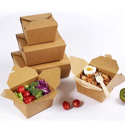 China Biodegradable Packaging Tray Box Fast Food Container Sushi Packaging Paper Fast Food Paper Boxes Restaurant Biodegradable Boxes for sale