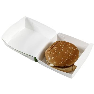 China Good Quality Biodegradable Hamburger Box Buger Hot Selling Fast Paper Box For Food for sale