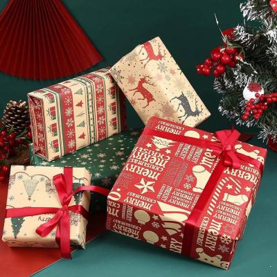 China Custom Presents Wrapping Paper Christmas Gift Wrapping Paper Disposable Printing Tissue Paper Party Gift Wrapping for sale