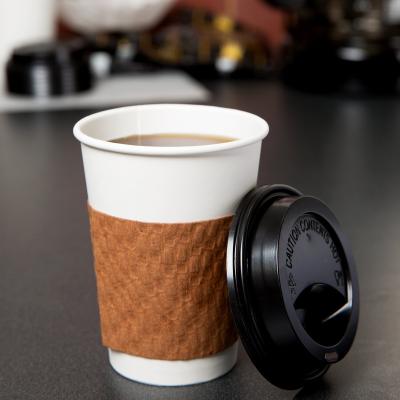 China Biodegradable Hot Drink Paper Coffee Cups Take Away Cup Eco Friendly Coffee Disposable Custom Printed Paper Coffee Cup With Lid for sale