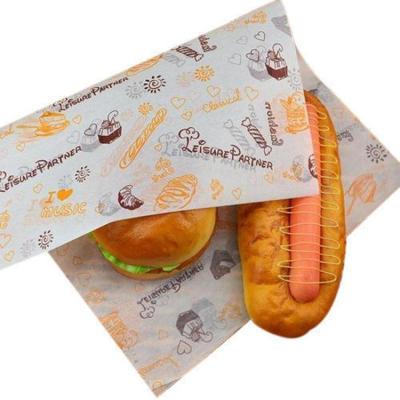 China China Disposable Wax Paper Sheets Sandwich Wrap Paper Food Wrapper Use Greaseproof Printed Baking Parchment Paper for sale