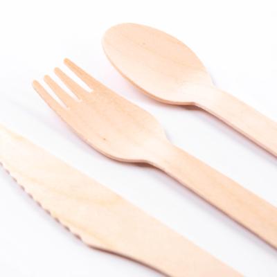 China Cheap Custom Made Biodegradable Wooden Cutlery Biodegradable Hot Selling High Quality Cutlery Set for sale