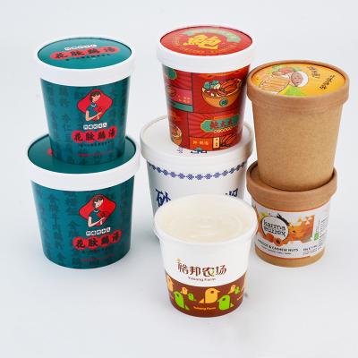 China Factory Wholesale Biodegradable Bento Soup Cup Wooden Sushi Rice Bowl Paper Bowl Soup Cup Directly for sale