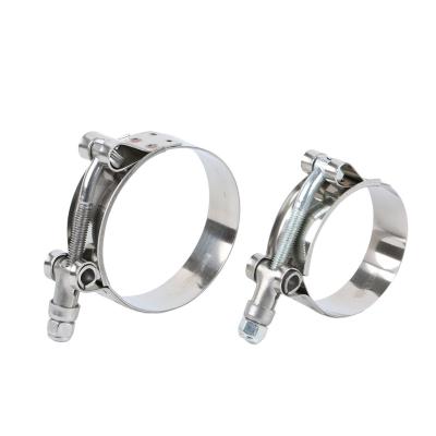 China Strong Duty T Type T Bolt Stainless Steel Pipe Clamped Stainless Steel Pipe Clamp for sale