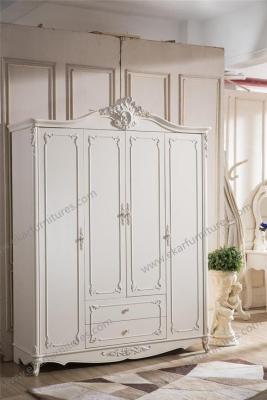 China Neoclassical Bedroom Furniture Wooden Clothes Cabinet D-9002 for sale