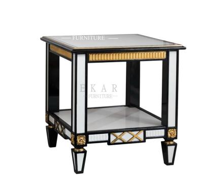 China Royal Spanish Design White Wooden Square White Corner Table for sale