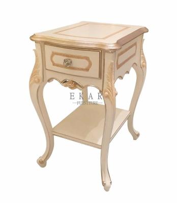 China Wooden Elegant Design Corner Coffee End Side Table With Drawer for sale