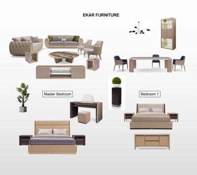 China Stylish 1 Living Room 1Dining Room 2 Bedroom Luxury Italian Modern Home Furniture en venta