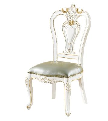 Китай French Style Elegant White Wooden Leather Dining Chair продается