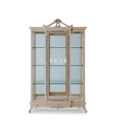 Китай Ash Wooden Frame European Style High End Showcase Display Glass Cabinet продается