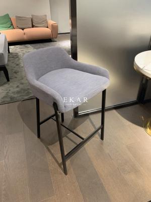 China Modern Fabric Upholstery High Metal Bar Chair for sale