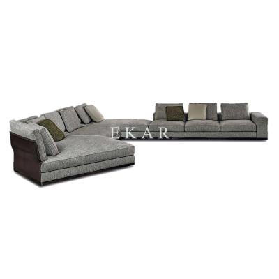 China Contemporary Modern Design Fabric Corner L Shaped Sectional Sofa en venta