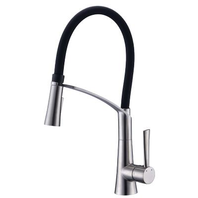 China Contemporary Stainless Steel Pull Down Kitchen Faucet With Sprayer And Cupc Certified for sale