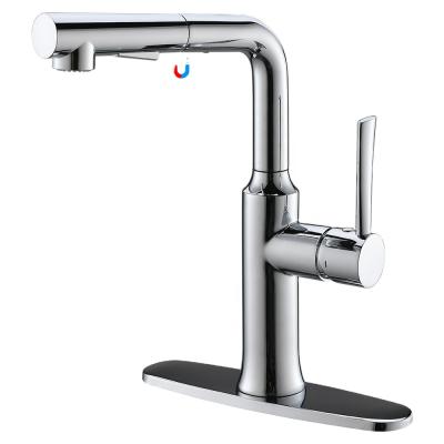 China Modern 360 Degree Swivel Pull Down Kitchen Faucet Premium Sink Faucet With Pull Out Sprayer for sale