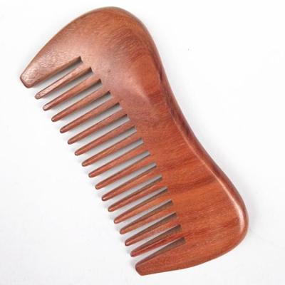 China Beard Care in Red Sandalwood Standard Professional Pocket Design Mustache Beard Hair Wooden Comb for sale