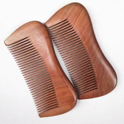 China Beard Care In Running Anti Static Custom Printed Personalized Wooden Sandalwood Hair Beard Comb for sale