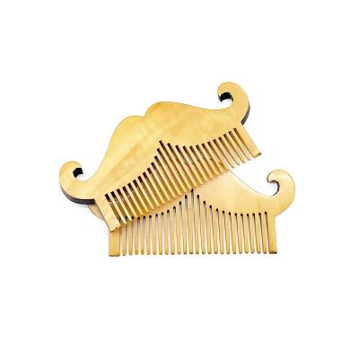 China Beard Care Private Label Customized Logo Natural Wood Pocket Wooden Hair Beard Comb for sale