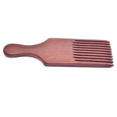 China Afro Pick Running Custom Logo Barber Styling Wooden Comb Wide Tooth Hair Wooden Beard Comb Beard Care for sale