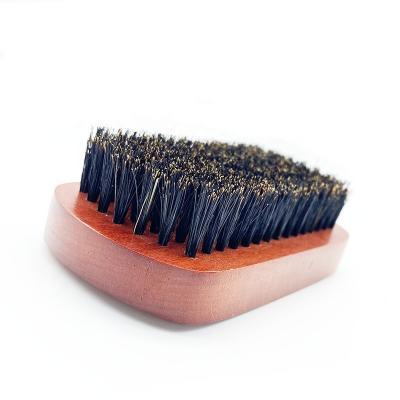 China Wholesale Beard Care Factory Price Beard Styling 100% Wooden Boar Bristle Mustache Beard Brush for sale