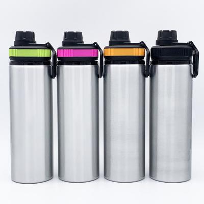 China Sustainable Size 750ML Large Promotion Portable Lid Sports Aluminum Water Bottle for sale