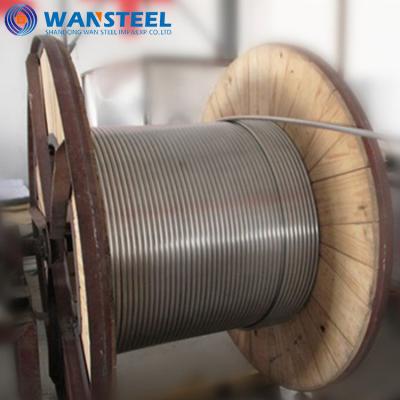 China Construction sus 304 stainless steel capillary tube/pipe, coiled stainless steel tube for beverage cooling. for sale