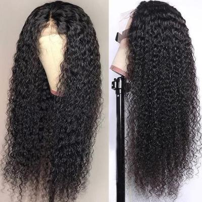 China Brazilian Kinky Curly Lace Front Human Hair Curly Wigs For Women Color Women 13x4 Lace Frontal Wig Brazilian Hair Closure Wig for sale