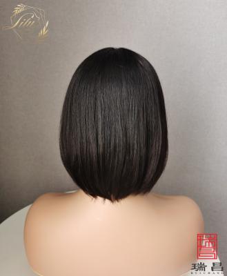 China New Styles 2021 Wave Styles Silky Straight Pixie Wigs Indian Virgin Human Hair Wigs For Color Women Full Hair Machine Made Bob Wigs for sale