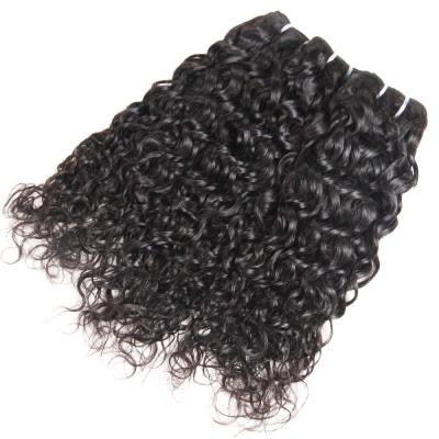 China Wholesale Water Wave Best Selling Water Wave Double Drawn 3bundles With Lace Headband Straight Brazilian Hair 9A Bundles for sale