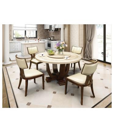 China Luxury Dining Set The Round Table And Chair , Round Marble Dining Table Set for sale