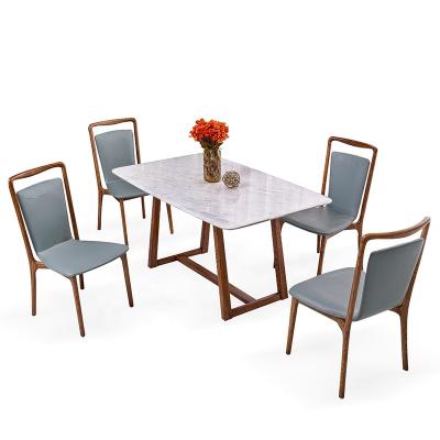 China Sandinavian Marble Dining Table Set And Chair Combination Strong Modern Dining Tables for sale