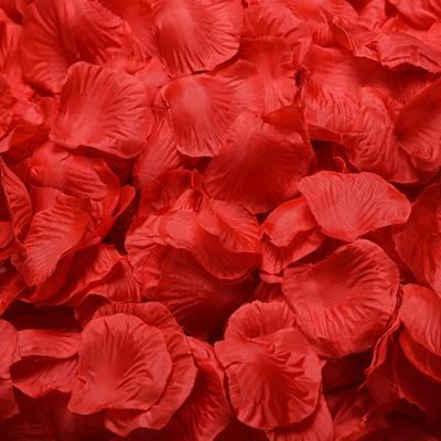 China Red Fabric Rose Flower Petal Decorative Artificial Rose Flower Petals in China Wedding Natural Hot Sale Touch Silk Satin for sale