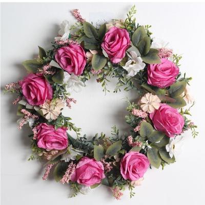 China Wholesale Customized Flower Garlands Plants Large Artificial Decorative Hydrangea Peony Roses Natural Touch Plant for sale