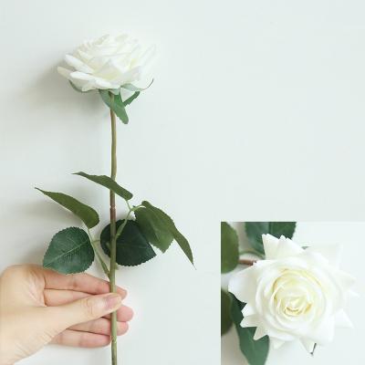 China Real Touch Roses Wholesale New Flower Wedding Party Decoration Single Stem Bulk Artificial Natural Silk Flower for sale