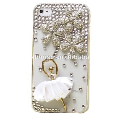 China Fashion New Arrival 3D Ballet Girl Bling Back Case For Iphone 8 plus For iPhone X xs Diamond Phone Case for sale