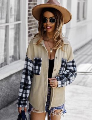 China Breathable Women's Plaid Coat Winter Quilted Warm Flannel Temperament Commuter Top for sale